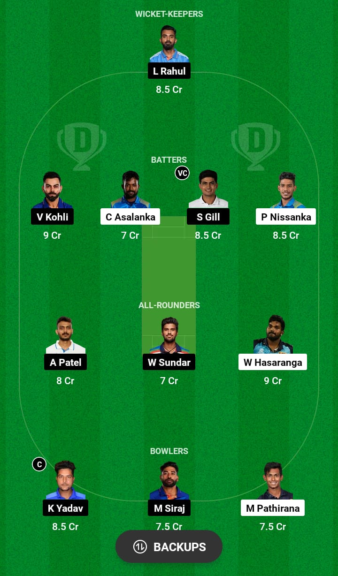 SL vs IND Dream11 Team Prediction